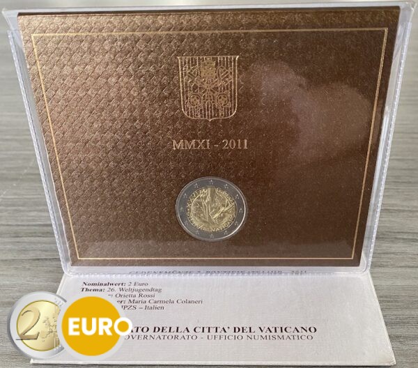 2 euros Vaticano 2011 - Jornada Mundial de la Juventud BU FDC