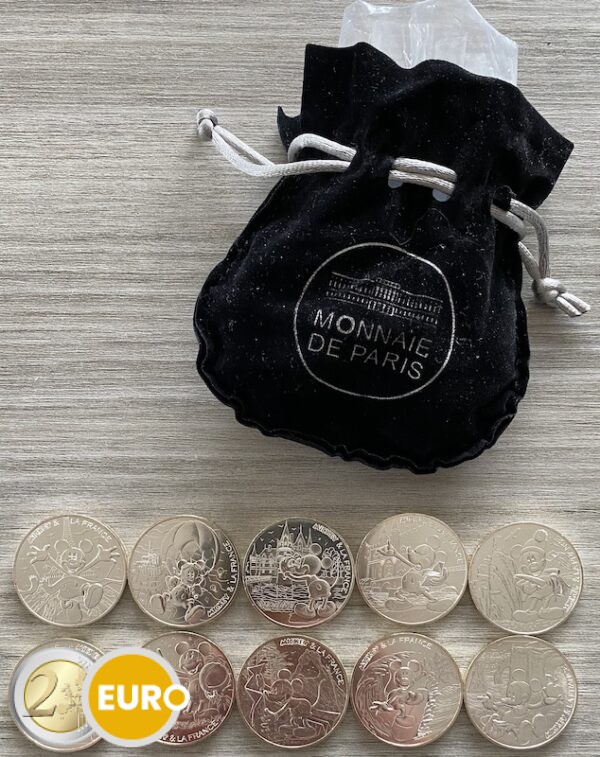 10 x 10 euros Francia 2018 - Mickey y Francia - en bolsa