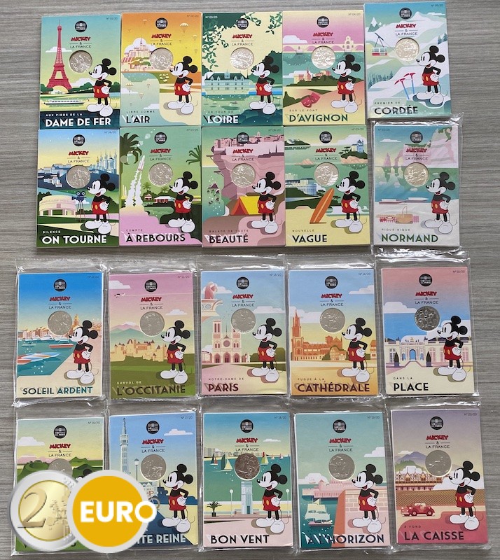 20 x 10 euros Francia 2018 - Mickey y Francia - en coincard