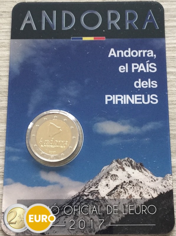 2 Euro Andorra 2017 - Das Land der Pyrenäen Stgl. Coincard