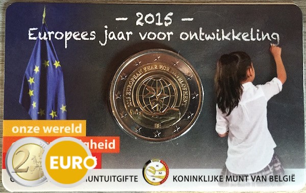 2 euros Bélgica 2015 - Año del Desarrollo BU FDC Coincard NL