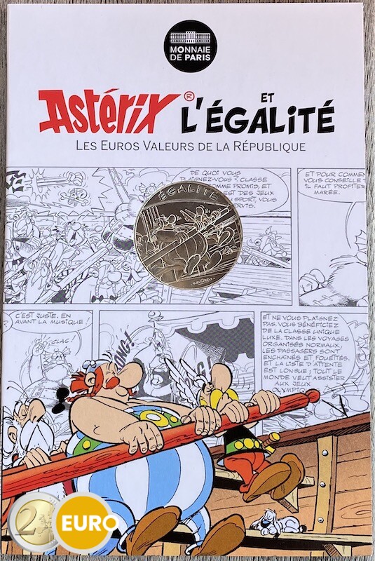 10 euro Frankrijk 2015 - Asterix égalité Olympische Spelen - in coincard