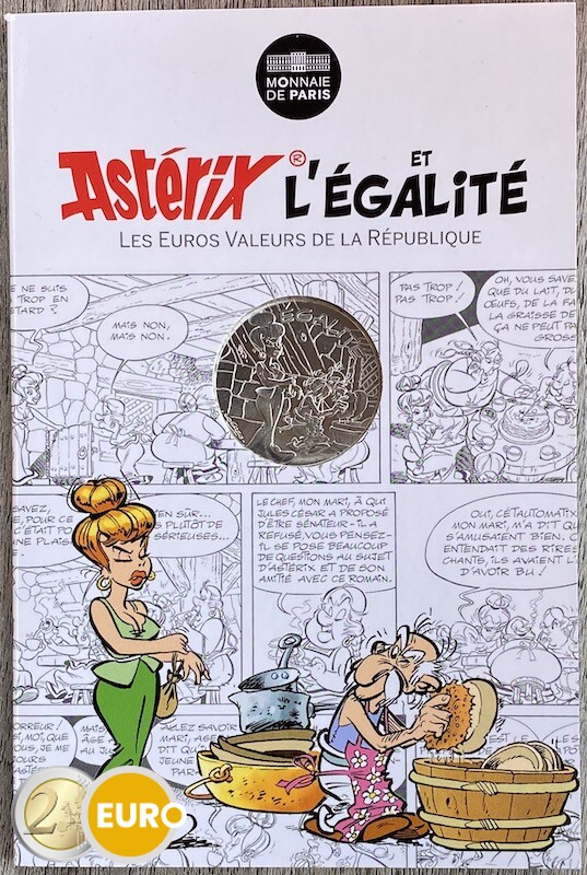10 euro Frankrijk 2015 - Asterix égalité intrigant - in coincard