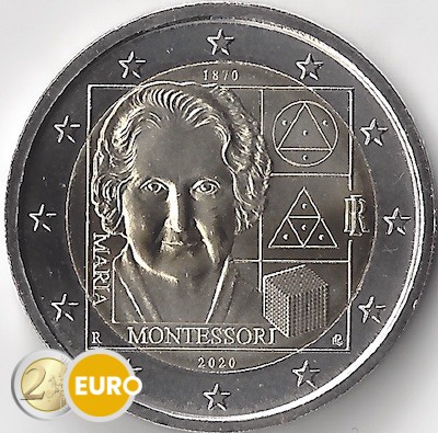 2 euros Italia 2020 - 150 años Maria Montessori UNC