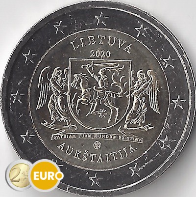 2 euros Lituania 2020 - Región de Aukstaitija UNC