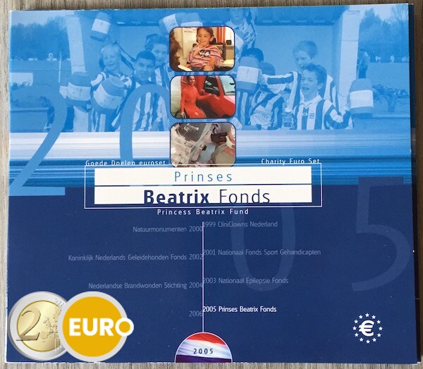 Serie de euro BU FDC Países Bajos 2005 Fondo Beatriz
