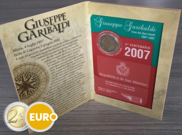 2 euros San Marino 2007 - Giuseppe Garibaldi BU FDC