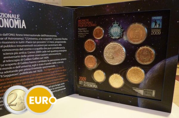 Serie de euro BU FDC San Marino 2009 + 5 euros astronomía