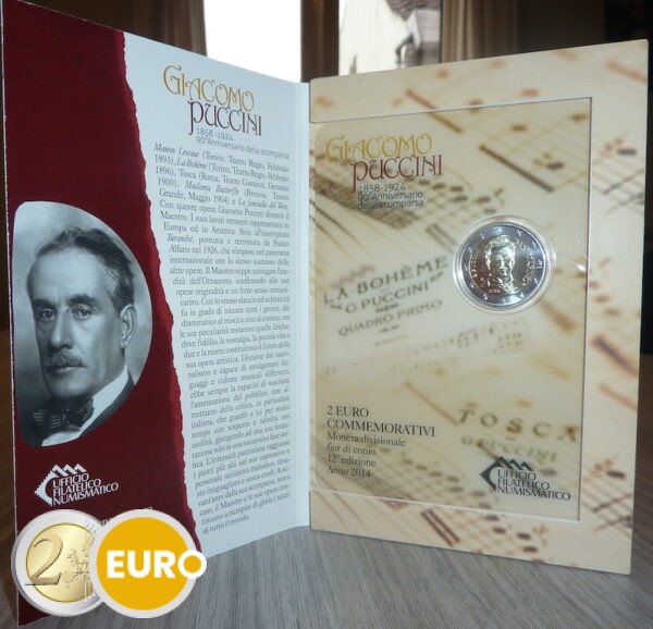 2 Euro San Marino 2014 - Giacomo Puccini Stgl.