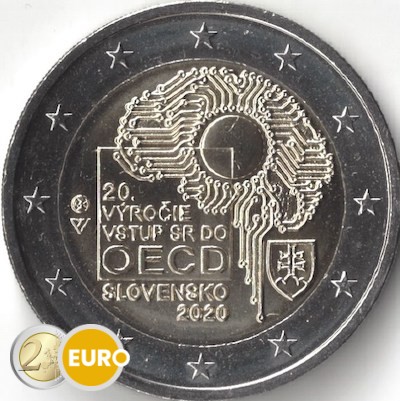 2 euros Eslovaquia 2020 - Ingreso a la OCDE UNC