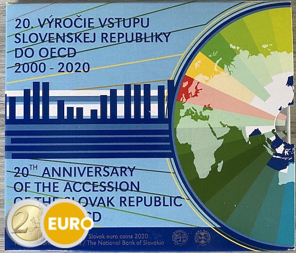 Serie de euro BU FDC Eslovaquia 2020 - Ingreso a la OCDE