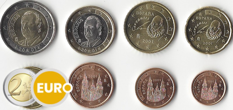 Euro set UNC Spanje 2001