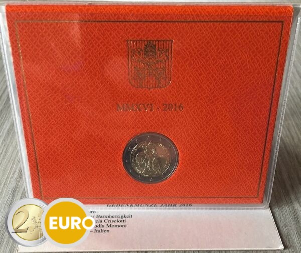 2 euros Vaticano 2016 - Misericordia BU FDC