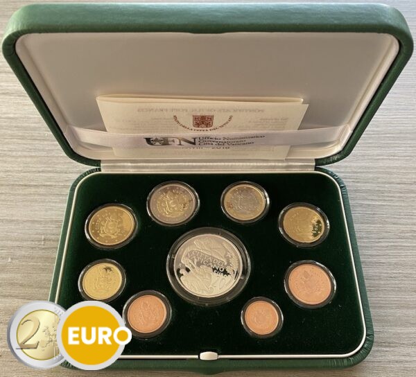 Serie de euro BE Proof Vaticano 2018 + 20 euros plata