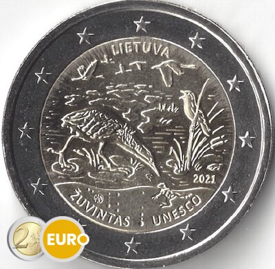 2 euros Lituania 2021 - Reserva de la Biosfera Zuvintas UNC
