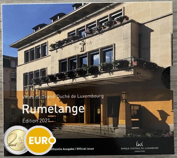 Euro set BU FDC Luxemburg 2021 Rumelange + 2 euro Geboorte Jean foto
