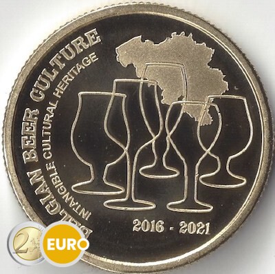 2,50 euro Belgie 2021 - Biercultuur 5 jaar erfgoed bier UNC