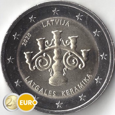 2 euros Letonia 2020 - Cerámica letona UNC