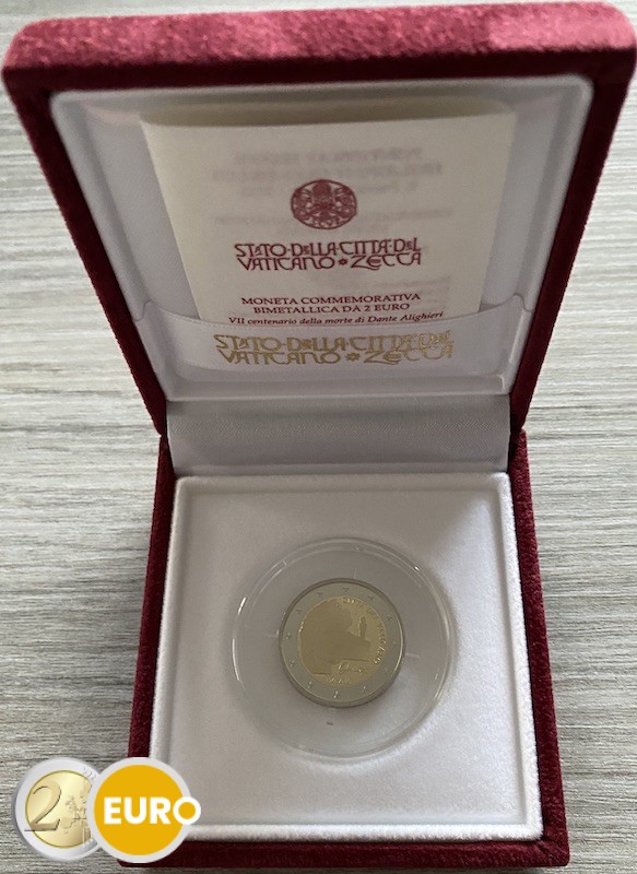 2 euros Vatican 2021 - Dante Alighieri BE Proof
