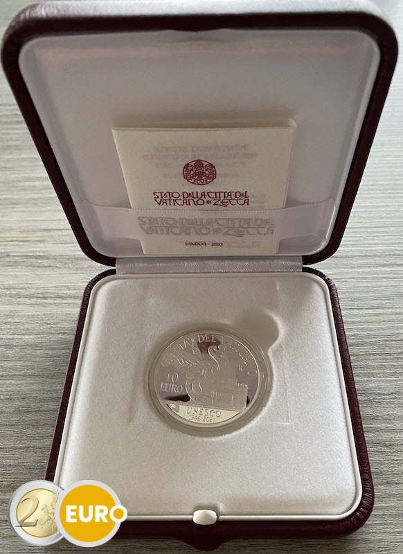 10 euros Vaticano 2021 - UNESCO BE Proof Plata