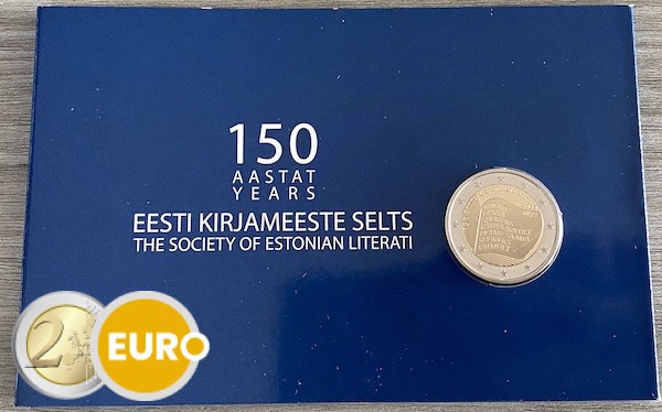 2 euros Estonia 2022 - Sociedad de Literatura de Estonia BU FDC Coincard