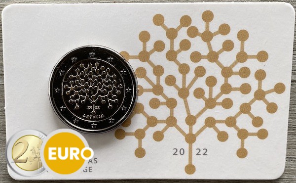 2 euros Letonia 2022 - Banco de Letonia BU FDC Coincard