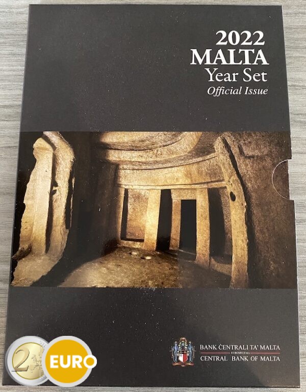 Serie de euro BU FDC Malta 2022 + 2 euros Hipogeo de Hal Saflieni