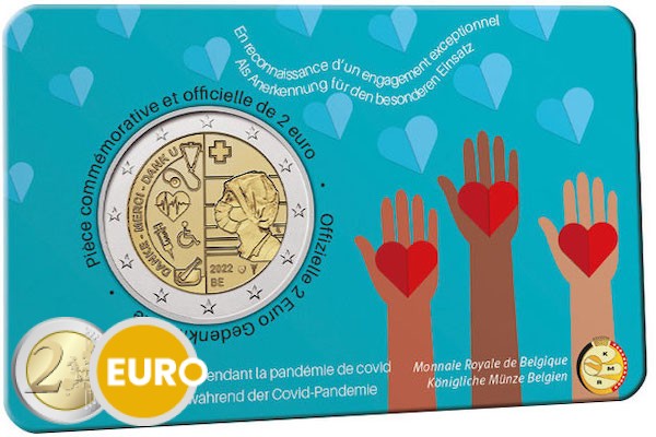 2 euros Bélgica 2022 - Profesiones sanitarias BU FDC Coincard FR