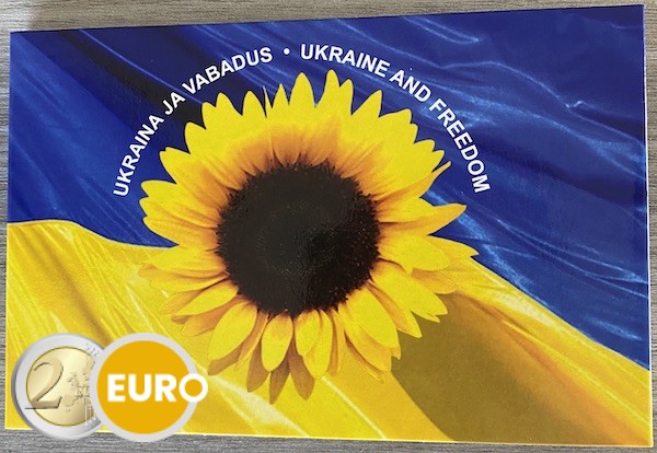 2 euros Estonia 2022 - Ucrania y la libertad BU FDC Coincard