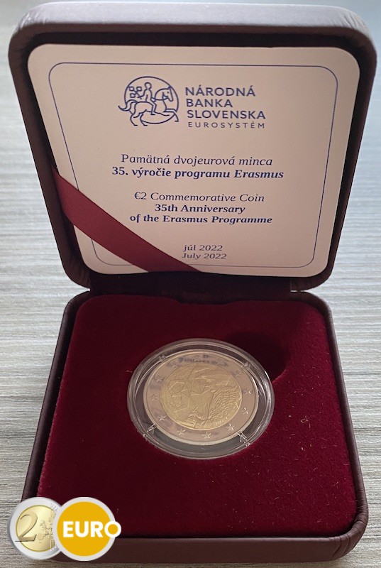 2 euros Eslovaquia 2022 - Erasmus BE Proof