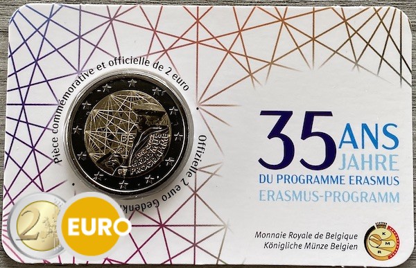 2 euros Bélgica 2022 - Erasmus BU FDC Coincard FR