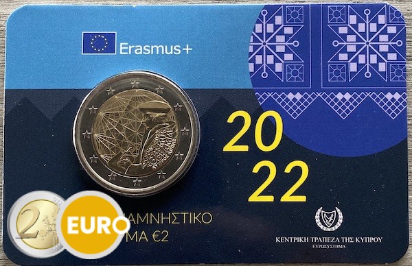 2 euros Chipre 2022 - Erasmus BU FDC Coincard