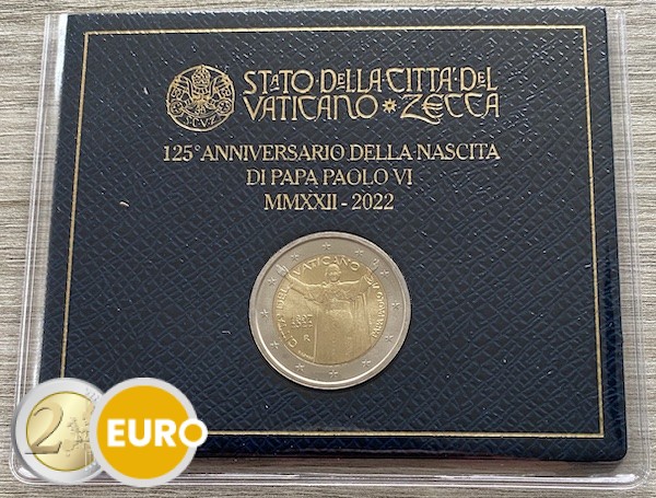 2 euros Vaticano 2022 - Papa Pablo VI BU FDC