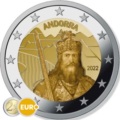 2 euros Andorra 2022 - Leyenda de Carlomagno BU FDC Coincard