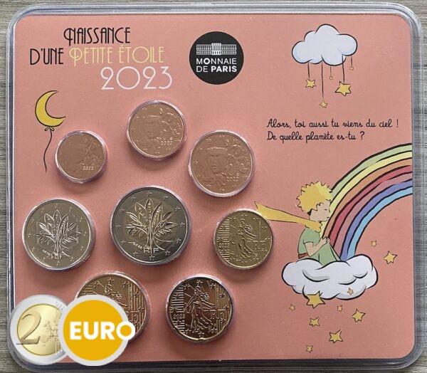 Serie de euro BU FDC Francia 2023 - El Principito nacimiento niña
