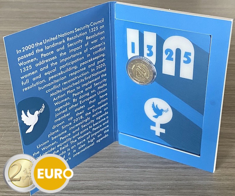 2 euros Malta 2022 - Resolución ONU mujeres BU FDC Coincard