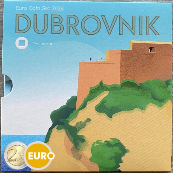 Serie de euro BU FDC Croacia 2023 Dubrovnik