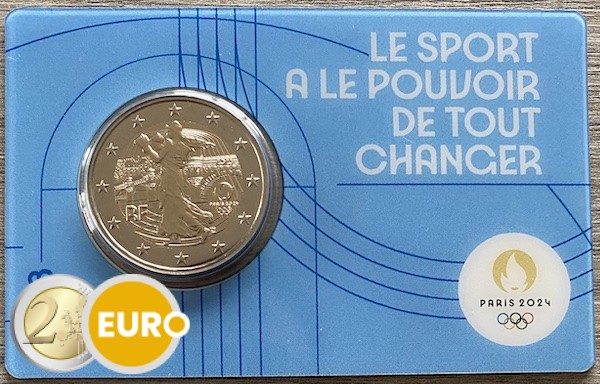 2 euros Francia 2023 - Sembrador y boxeo Puente Nuevo BU FDC Coincard
