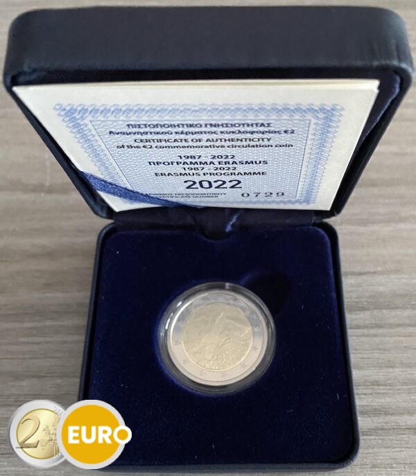 2 euros Grecia 2022 - Erasmus BE Proof
