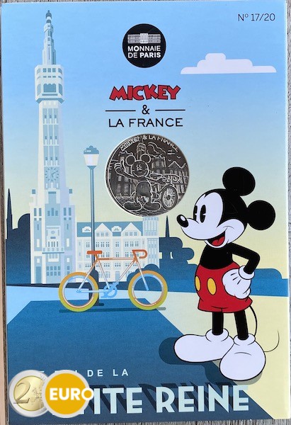 10 euros Francia 2018 - Mickey El rey de la bicicleta - en coincard