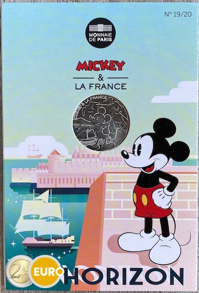 10 euros Francia 2018 - Mickey Navegando en el horizonte - en coincard