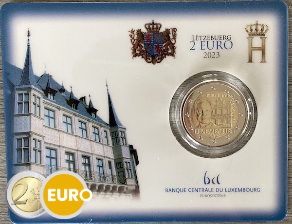 2 euros Luxemburgo 2023 - 175 años de la Cámara de Diputados BU FDC Coincard Marca Monetaria KNM