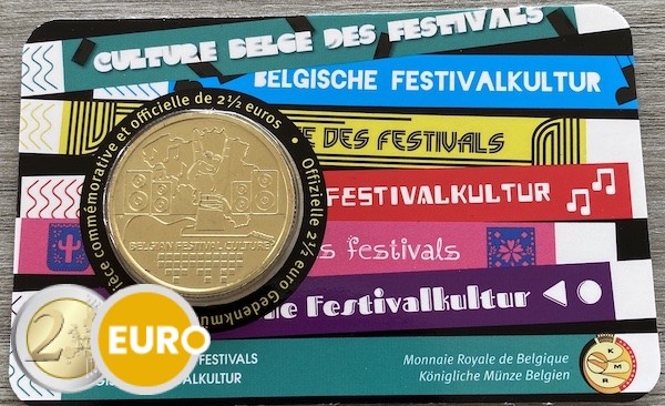 2,50 euros Bélgica 2023 - Cultura festiva BU FDC Coincard FR