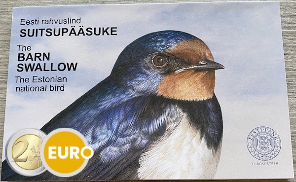 2 euros Estonia 2023 - Golondrina Común BU FDC Coincard