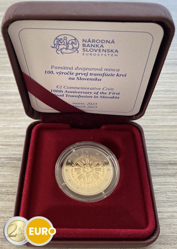 2 euros Eslovaquia 2023 - Transfusión de sangre BE Proof