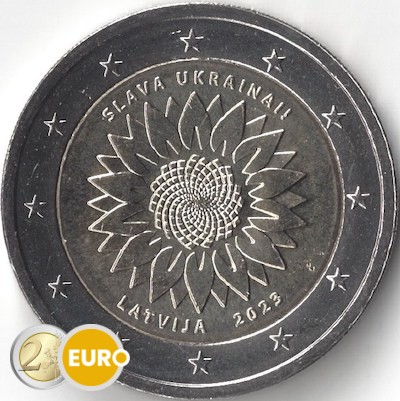 2 euros Letonia 2023 - Girasol ucraniano UNC