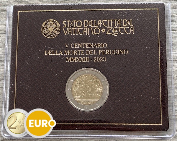 2 euros Vaticano 2023 - Perugino BU FDC