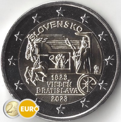 2 euros Eslovaquia 2023 - Correo urgente a caballo UNC