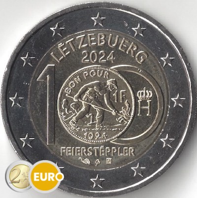 2 euros Luxemburgo 2024 - 100 años franco Feierstëppler UNC