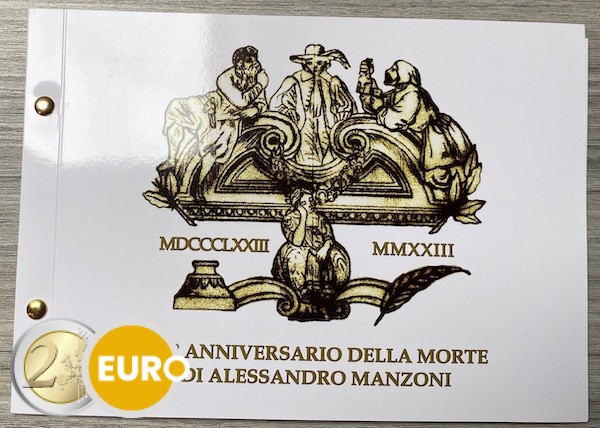 2 Euro Vatikan 2023 - Alessandro Manzoni Stgl. Numisbrief